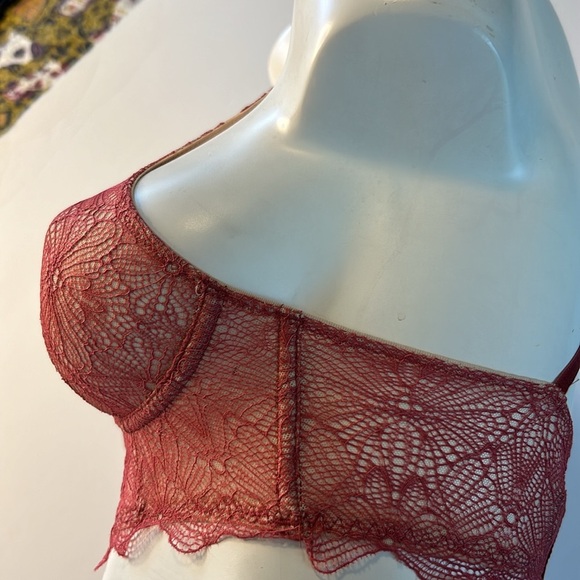 Victoria’s‎ Secret Very Sexy High Neck Corset Lace Up Racerback Bralette Bra XS - Picture 9 of 17